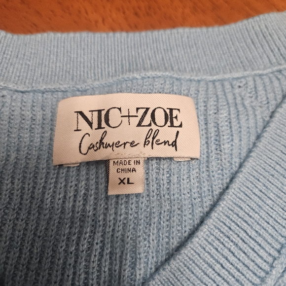 Blue V-Neck Sweater - Picture 5 of 15